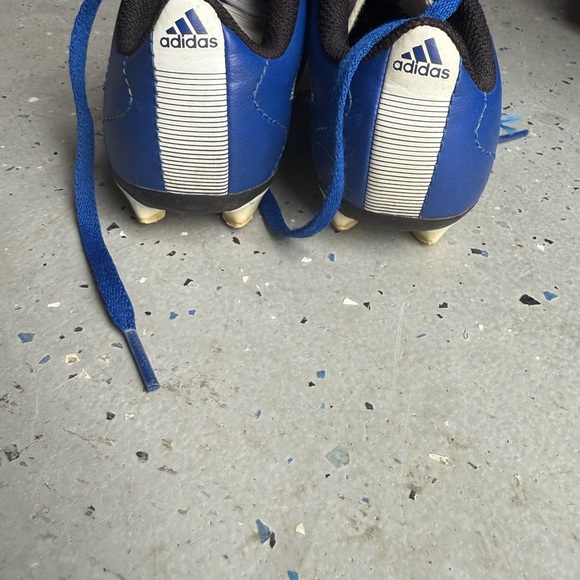 Adidas Kids Blue and White Soccer Cleats - Picture 2 of 5
